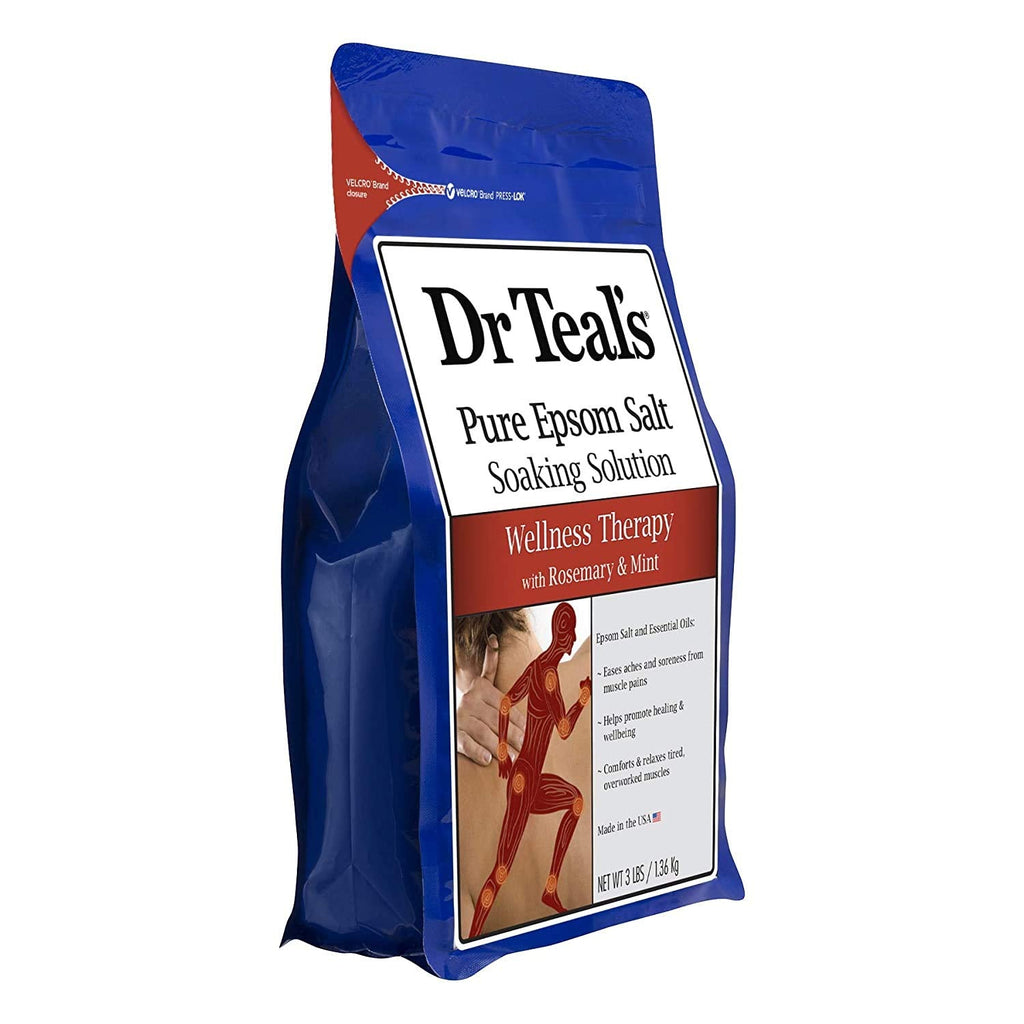 Dr Teal's Epsom Salt Bath Combo Pack (6 lbs) – Lavender & Wellness Therapy with Rosemary & Mint