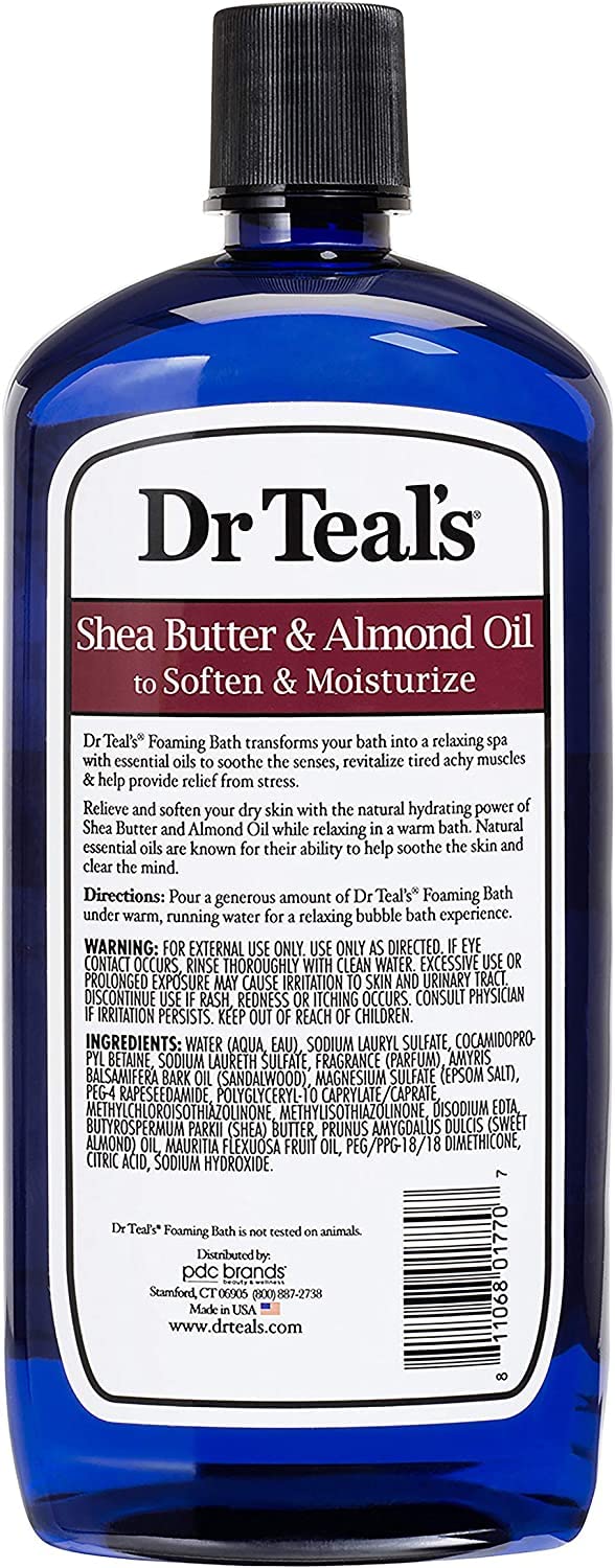 Dr Teal's Foaming Bath Variety Gift Set (2 Pack) – Soothe & Sleep Lavender + Moisturizing Shea Butter & Almond Oil