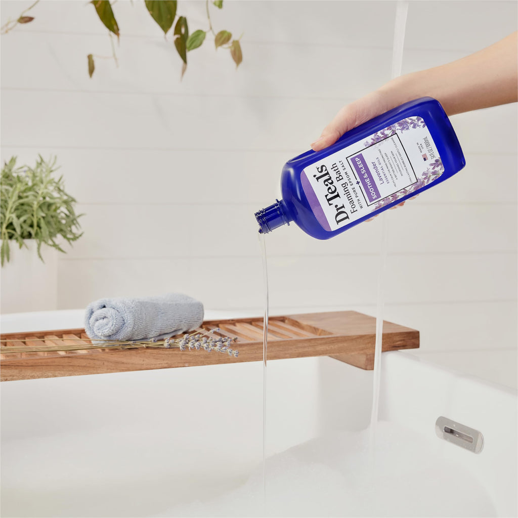 Dr Teal's Lavender Epsom Salt Soak & Foaming Bath Duo – Soothe & Sleep with Lavender