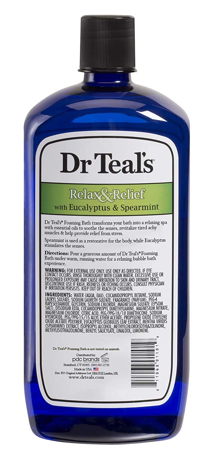Dr Teal's Foaming Bath Variety Gift Set (2 Pack) – Eucalyptus & Spearmint + Melatonin Sleep Bath