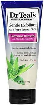 Dr Teal's Softening Remedy Coconut Oil Foot Scrub Gift Set – 2 Pack, 6oz Each