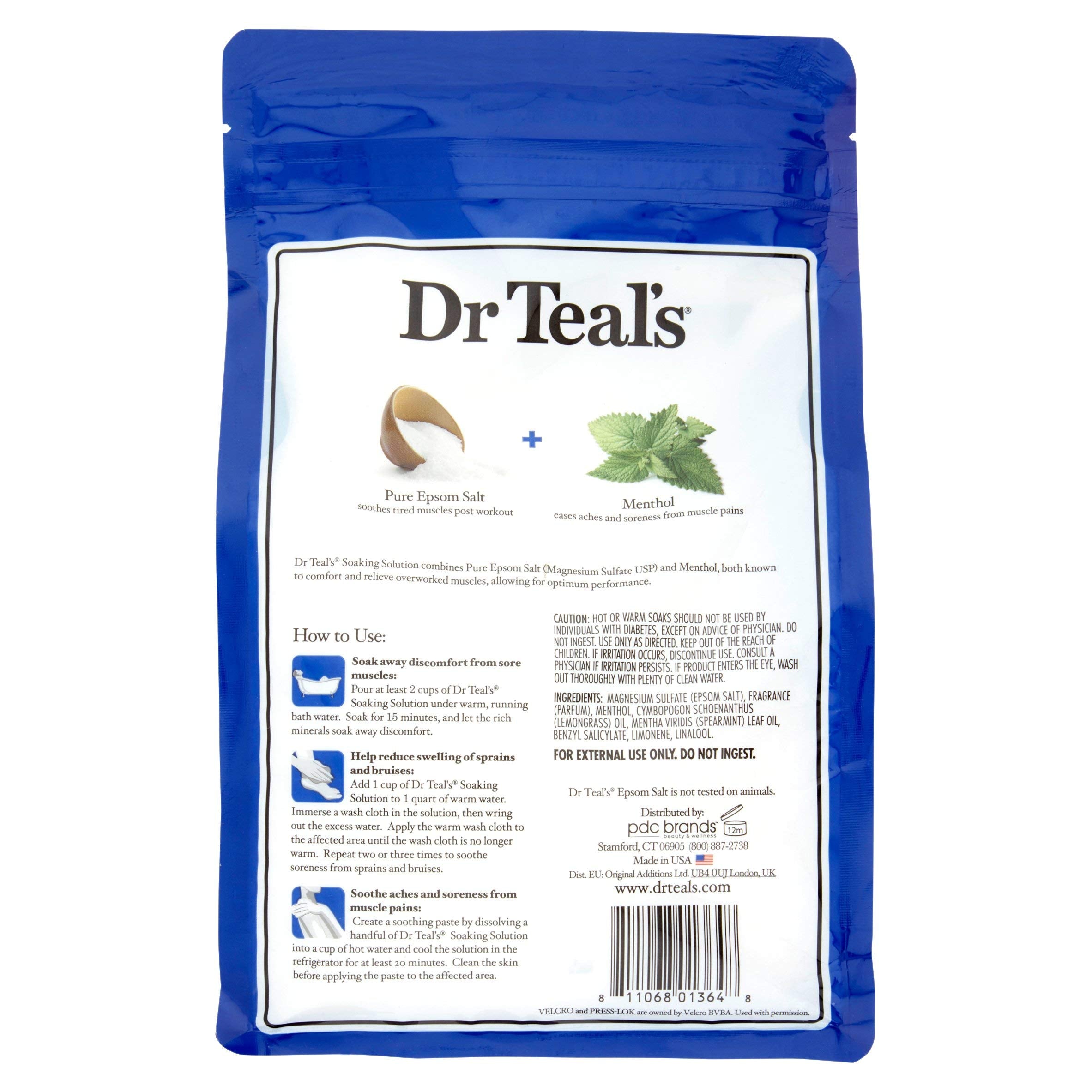Dr Teal's Pure Epsom Salt Recovery Gift Set – Lavender & Pre/Post Workout (2x3lb) with Magnesium Sulfate & Menthol