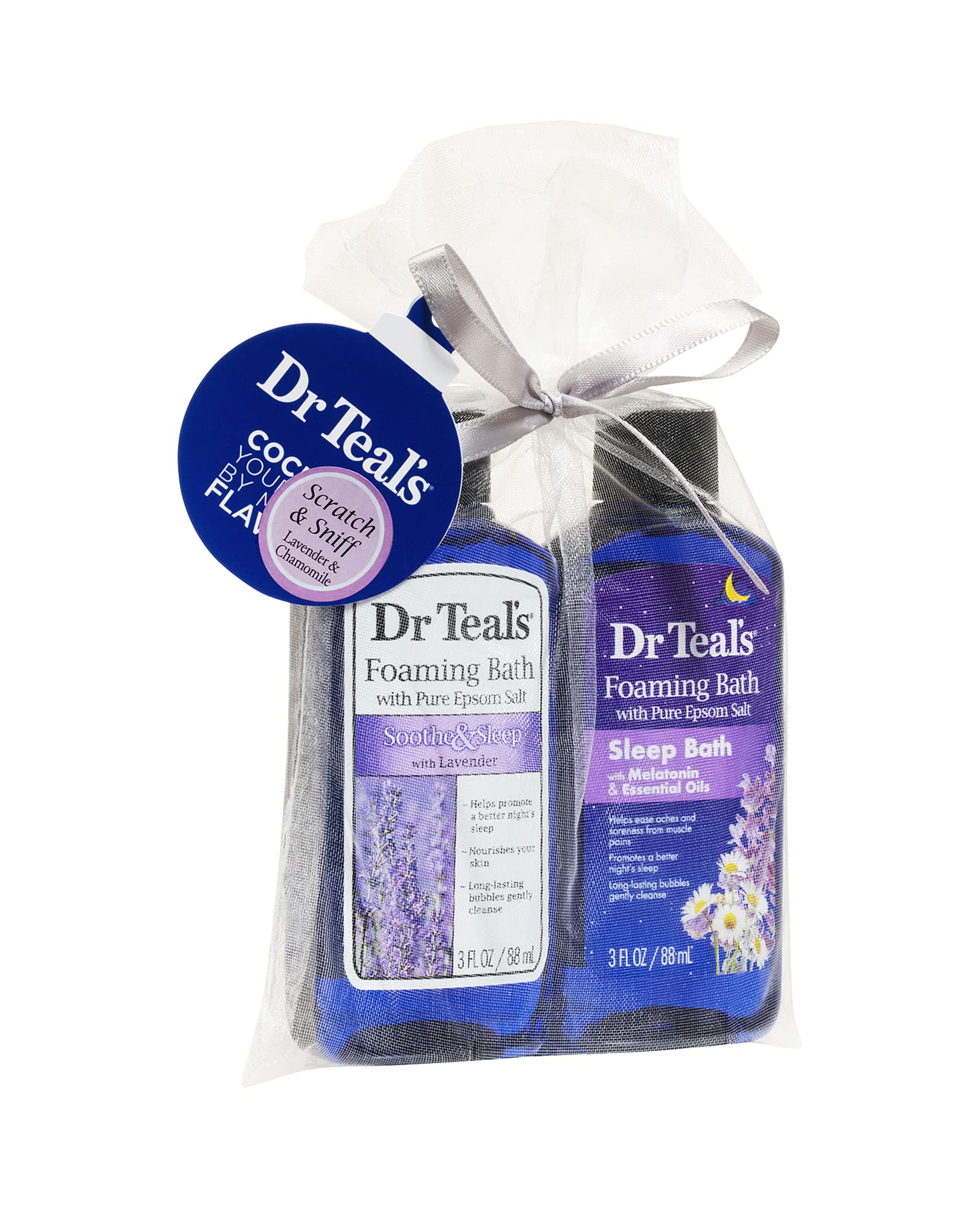 Dr Teal's Foaming Bath Holiday Gift Pack – Soothe & Sleep Lavender + Melatonin Sleep Bath