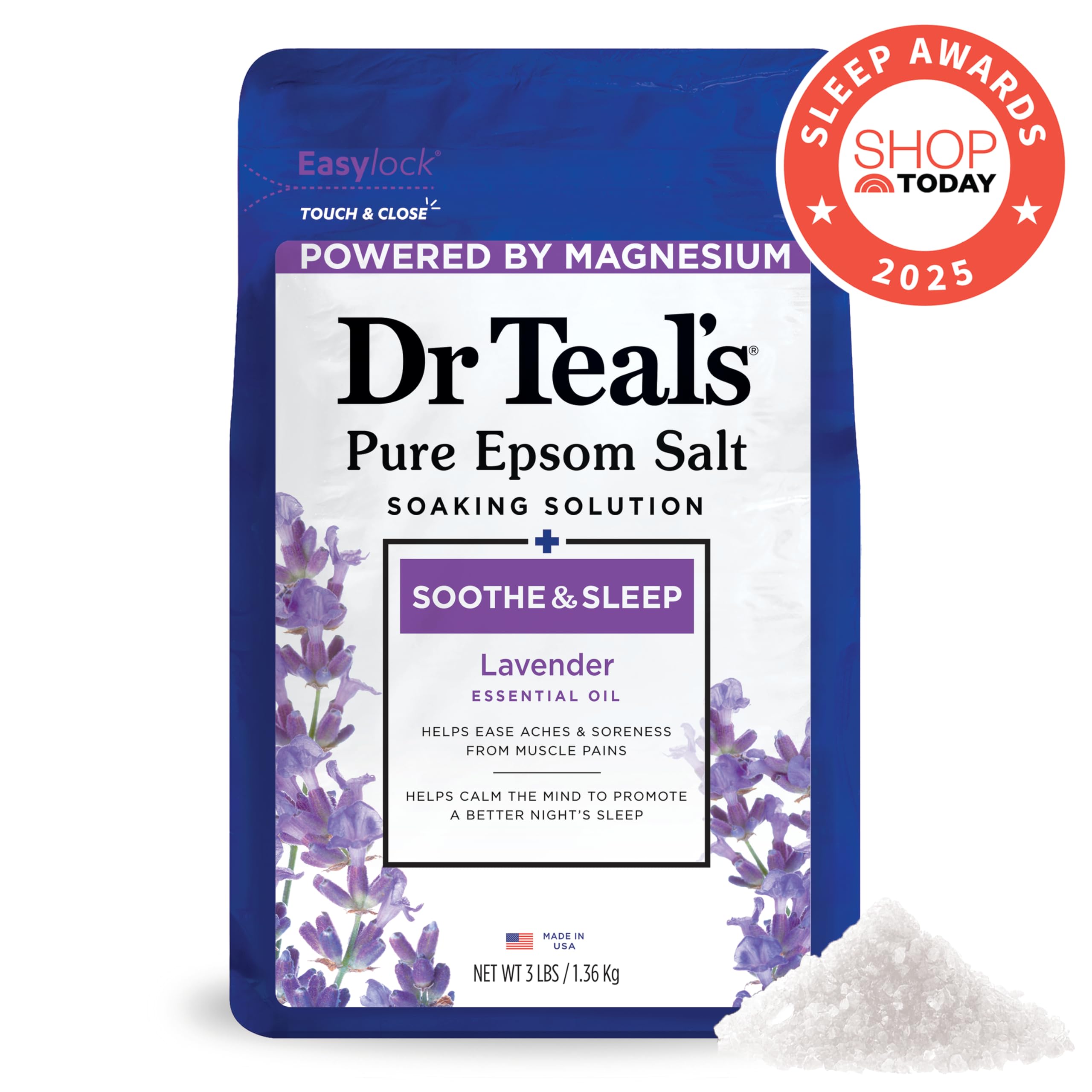 Dr Teal's Lavender Epsom Salt Soak & Foaming Bath Duo – Soothe & Sleep with Lavender