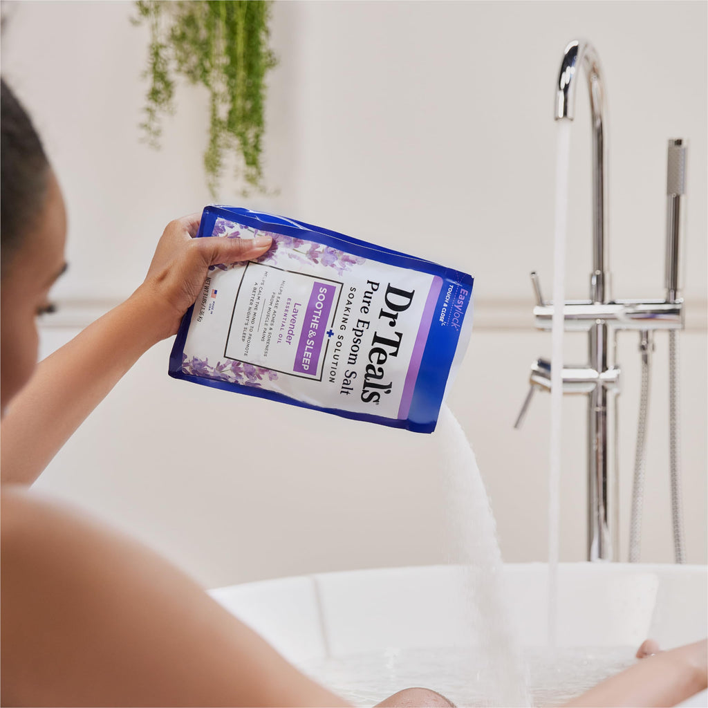 Dr Teal's Lavender Epsom Salt Soak & Foaming Bath Duo – Soothe & Sleep with Lavender