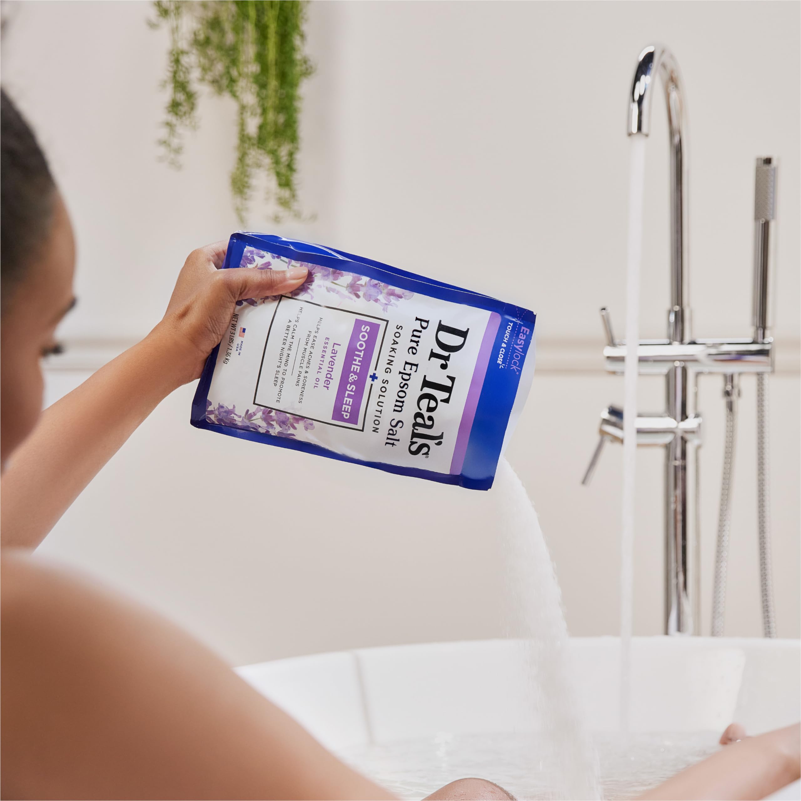 Dr Teal's Lavender Epsom Salt Soak & Foaming Bath Duo – Soothe & Sleep with Lavender