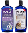 Dr Teal's Foaming Bath Variety Gift Set – Melatonin Sleep Bath & Coconut Oil (68 oz total)