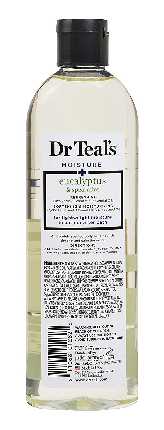 Dr Teal's Bath & Body Oil Variety Gift Set (2 Pack, 8.8oz Each) – Lavender & Eucalyptus Spearmint