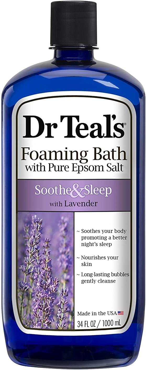 Dr Teal's Foaming Bath Variety Gift Set (2 Pack) – Soothe & Sleep Lavender + Moisturizing Shea Butter & Almond Oil