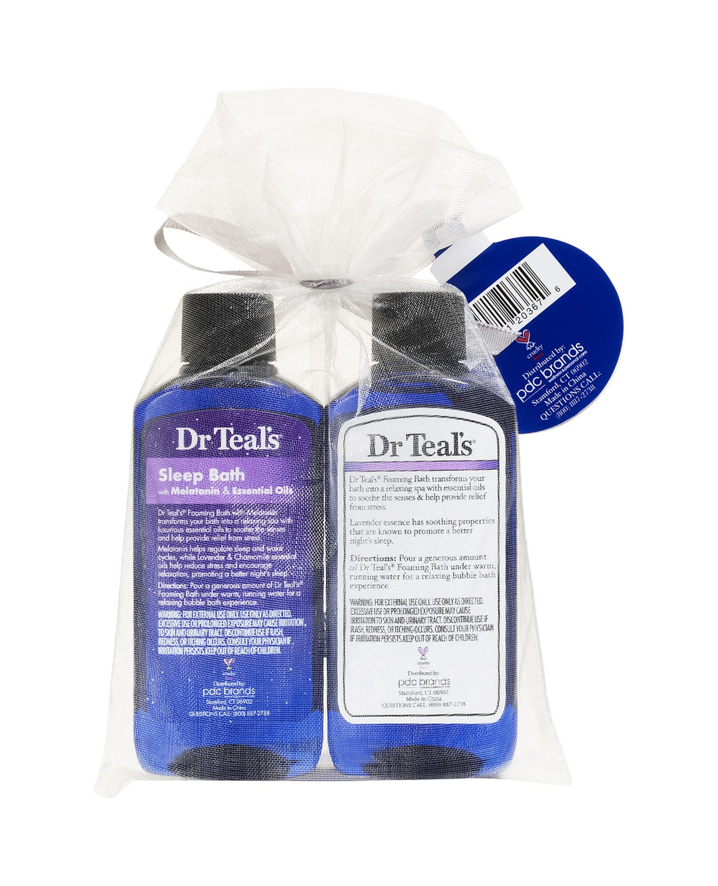 Dr Teal's Foaming Bath Holiday Gift Pack – Soothe & Sleep Lavender + Melatonin Sleep Bath