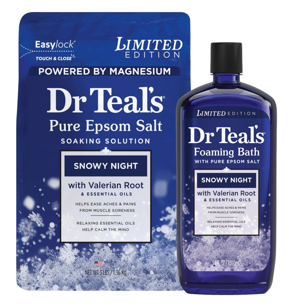 Dr Teal's Snowy Night Limited Edition Set – Epsom Salt + Foaming Bath
