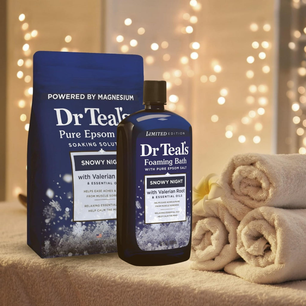 Dr Teal's Snowy Night Limited Edition Set – Epsom Salt + Foaming Bath