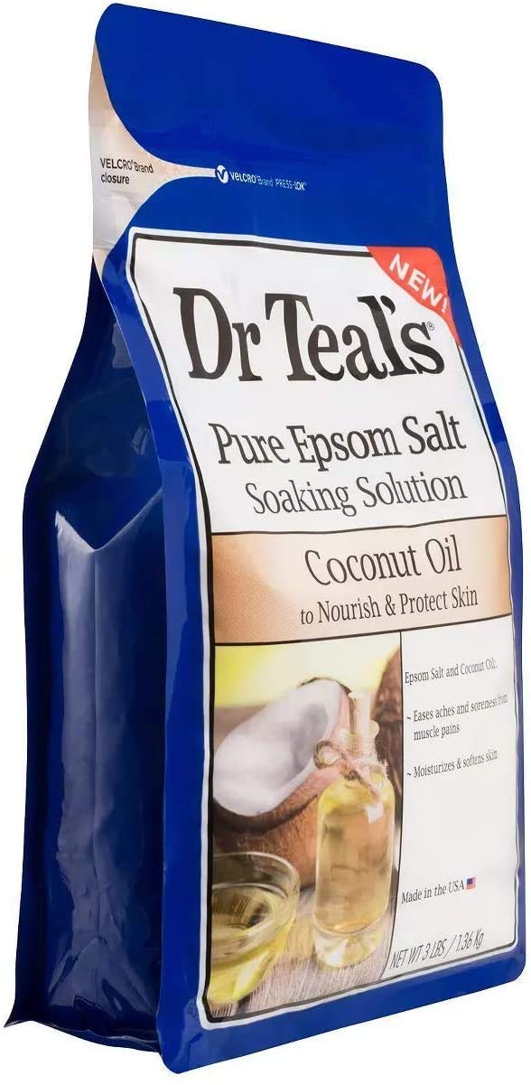 Dr Teal's Epsom Salt Bath Gift Set – Eucalyptus & Spearmint + Coconut Oil (2x3lb)