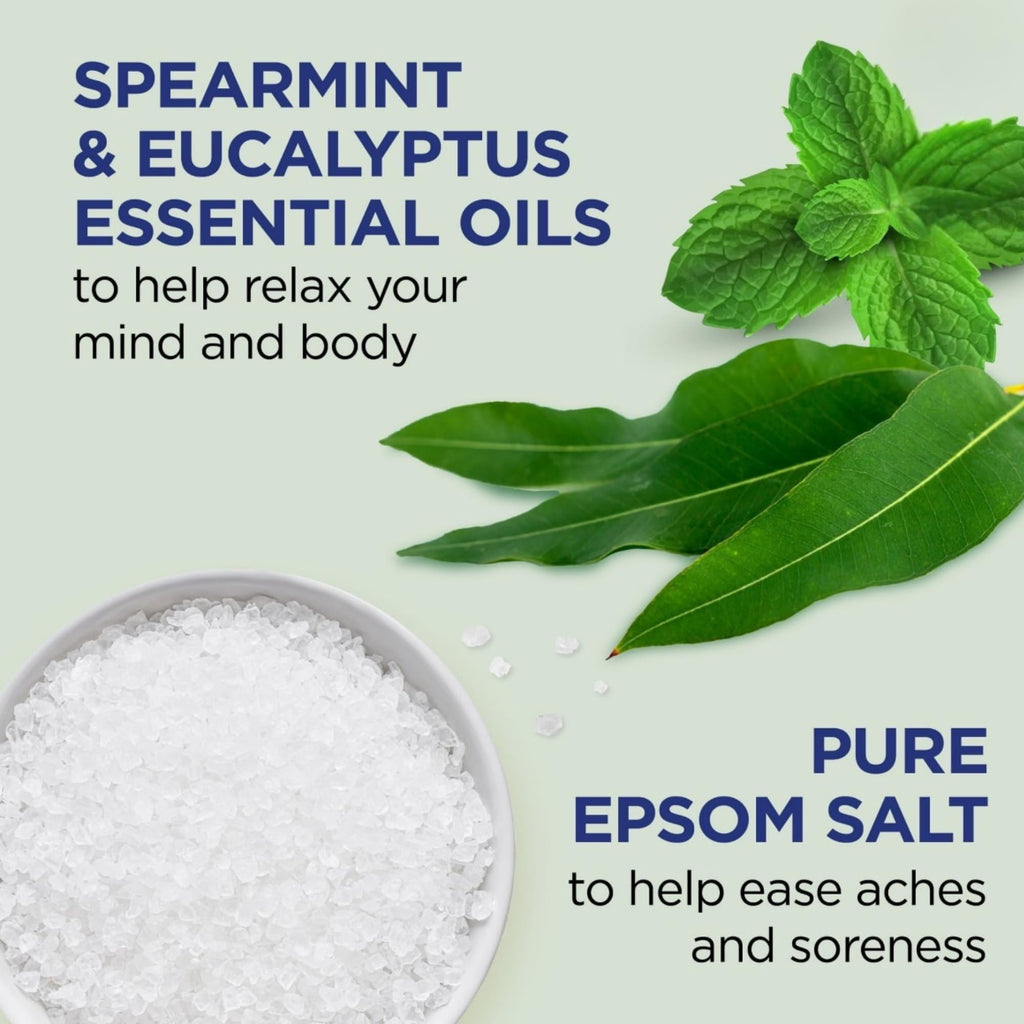 Dr Teal's Holiday Edition Pure Epsom Salt Gift Set, 3 Pack — Eucalyptus Spearmint, Restorative Minerals, Shea Butter & Almond Oil