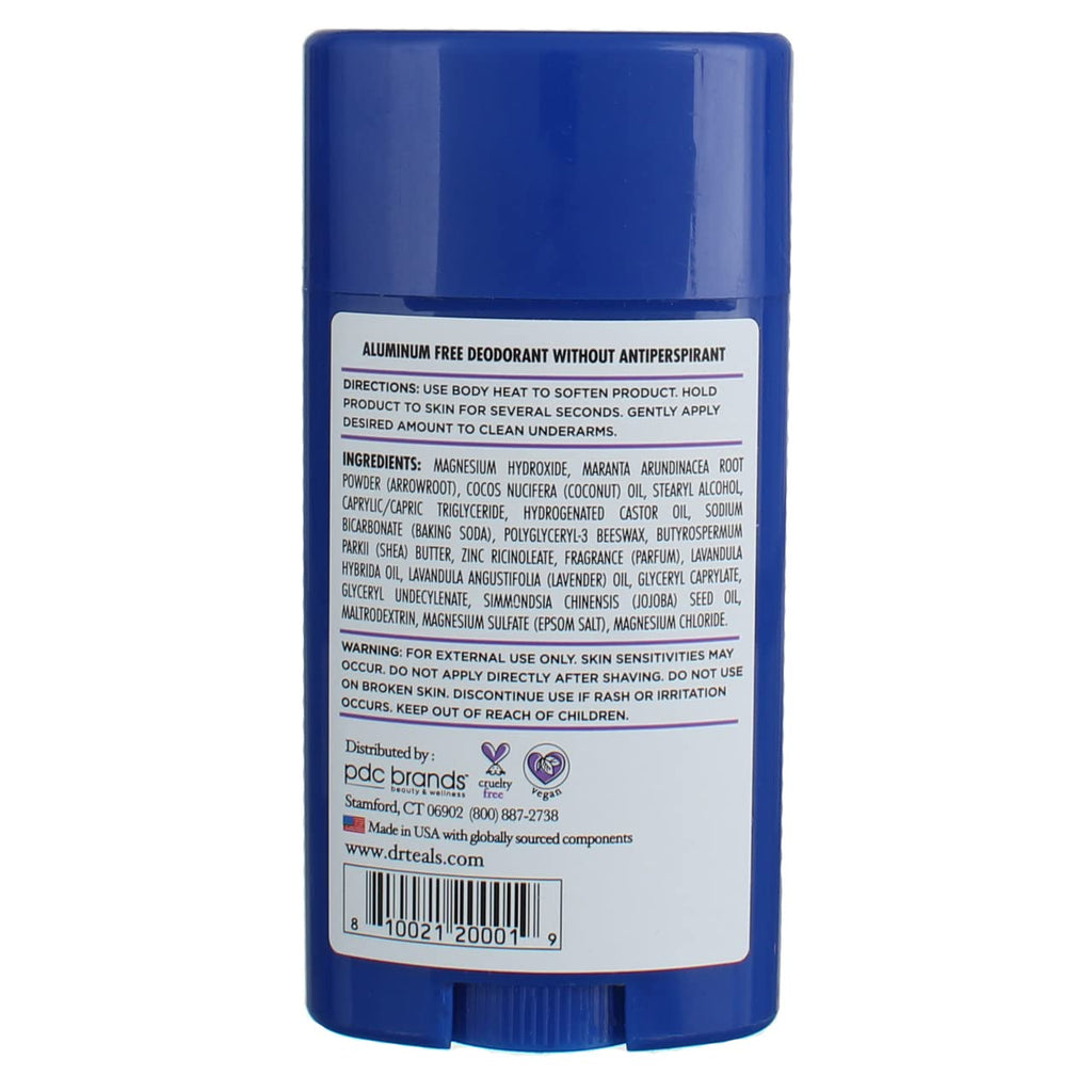 Dr Teal's Vanilla Lavender Aluminum-Free Deodorant Gift Set – 2 Pack (2.65 oz Each) | Magnesium-Driven Moisture & Fresh Scent