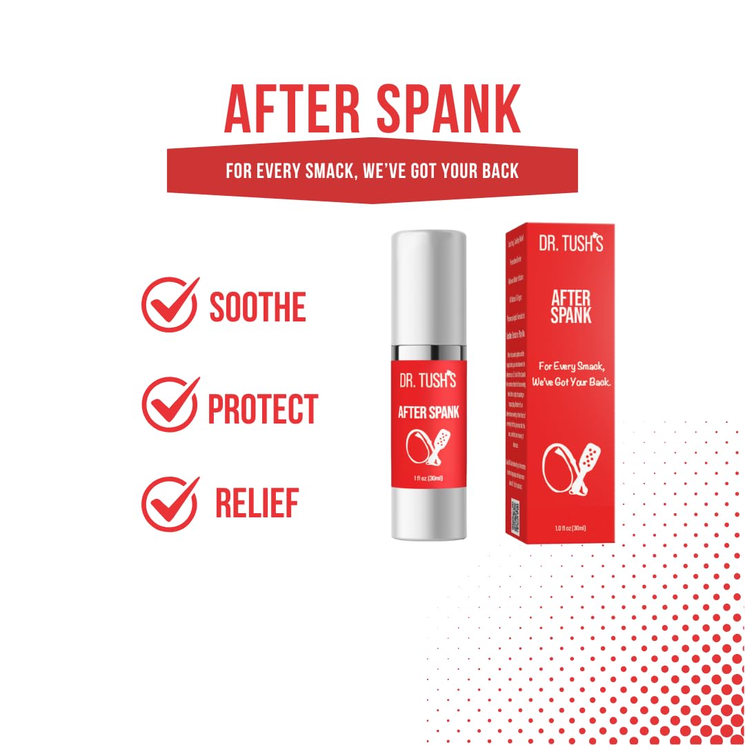 Dr. Tush's After Spank – Cooling Post-Play Gel with Arnica, Vitamin E & Peppermint | 30ML Airless Pump | Vegan
