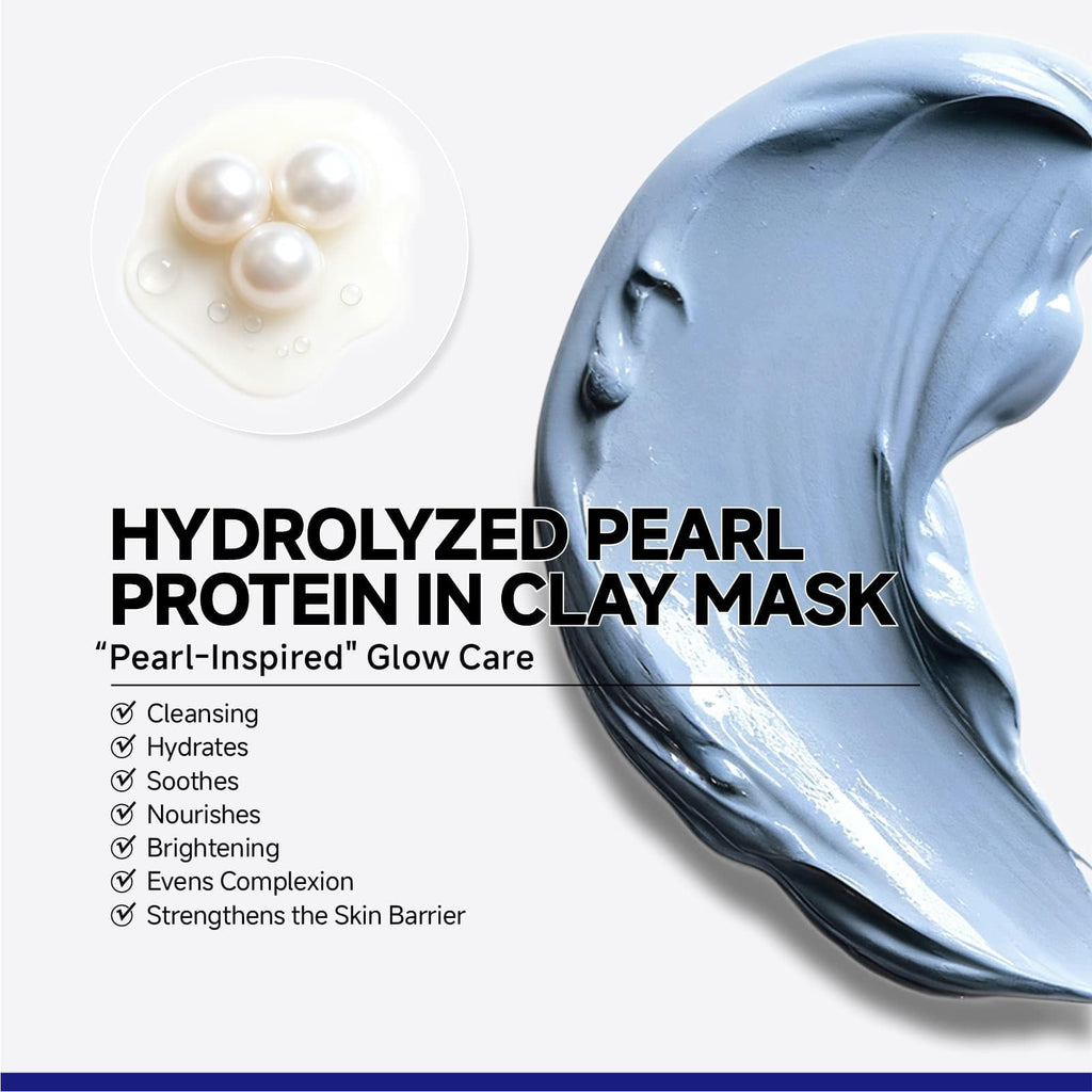 Dr Vincent Deep Pore Cleansing Blue Clay Mask for Face – 5.3 oz Large with Niacinamide