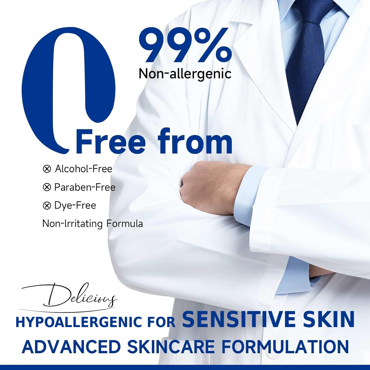Dr Vincent Deep Pore Cleansing Blue Clay Mask for Face – 5.3 oz Large with Niacinamide
