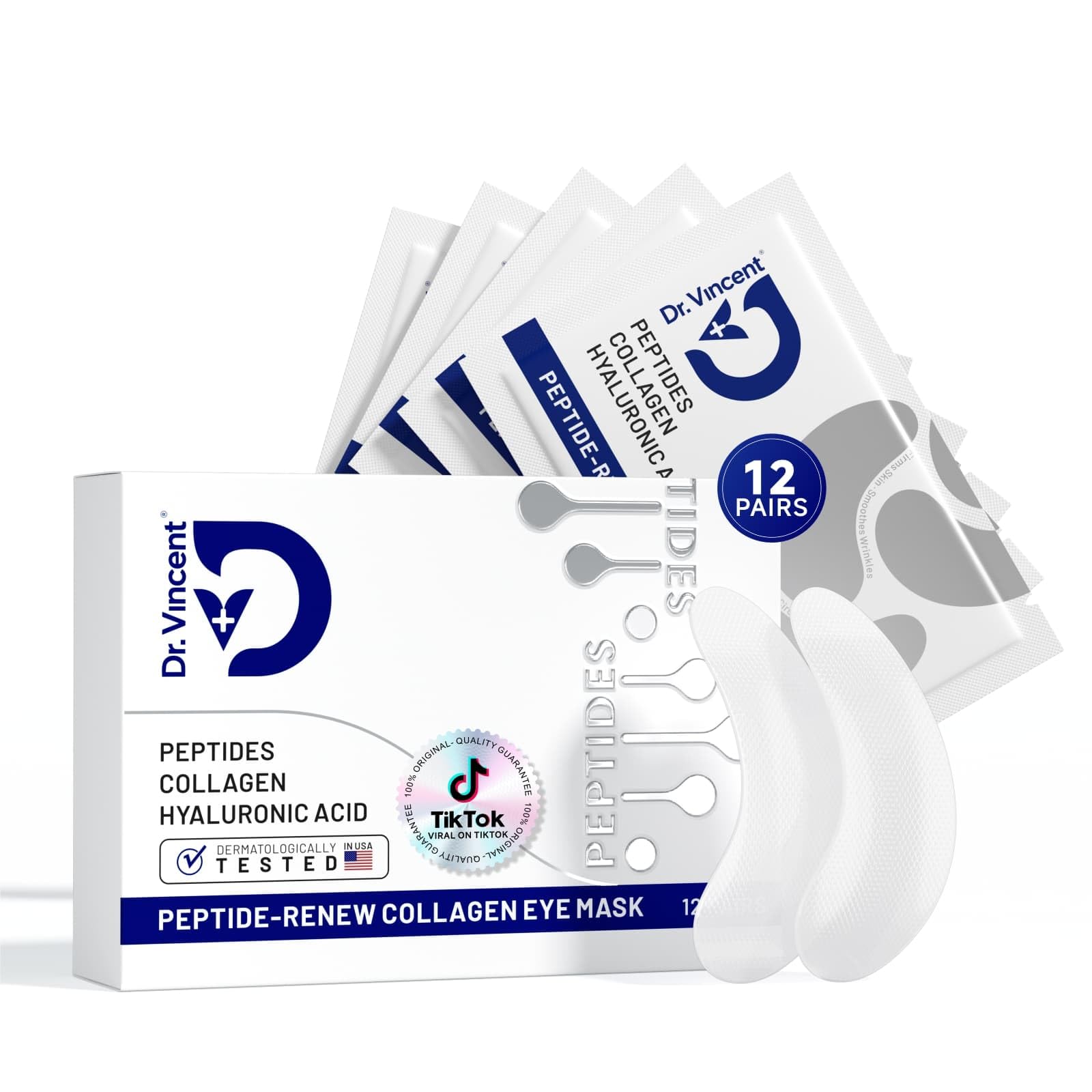 Dr Vincent Peptide Under Eye Patches – Firming, Reduces Dark Circles & Puffiness