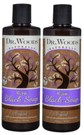 Dr. Woods Raw Liquid Black Soap with Organic Shea Butter – Gentle Exfoliant & Multi-Use Cleanser, 16 oz x 2