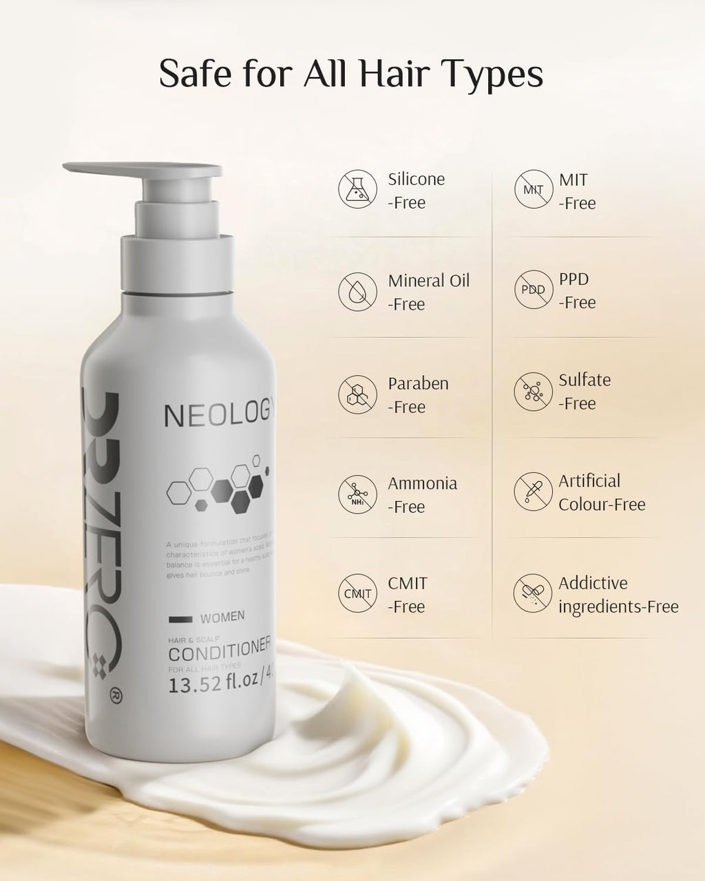 DR ZERO Neology Hair Growth Conditioner for Women – 13.5 oz | Volumizing & Thickening with Redensyl