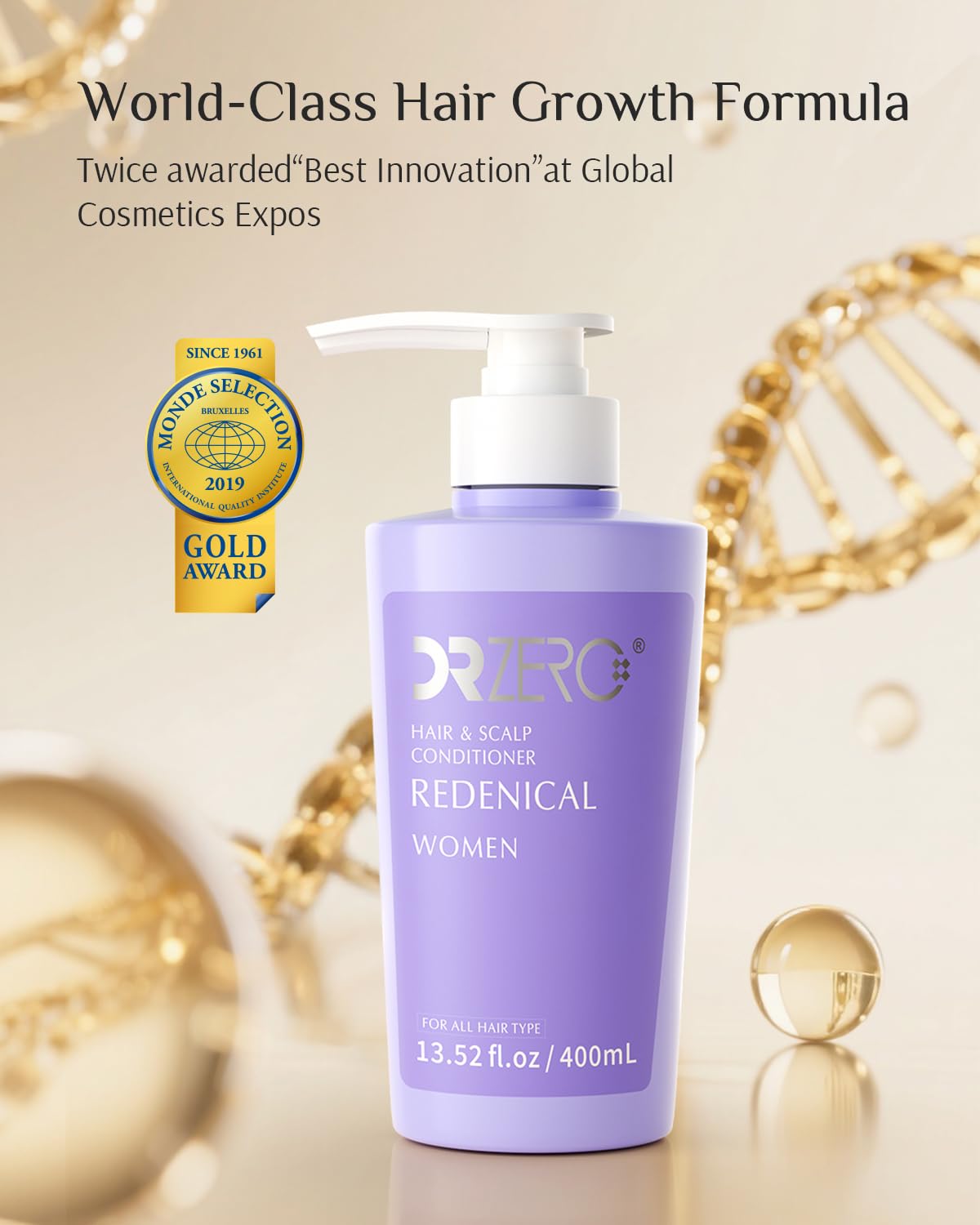 DR ZERO Redenical Hair Growth Conditioner for Women – 13.5 oz | Volumizing & Anti-Hair-Loss