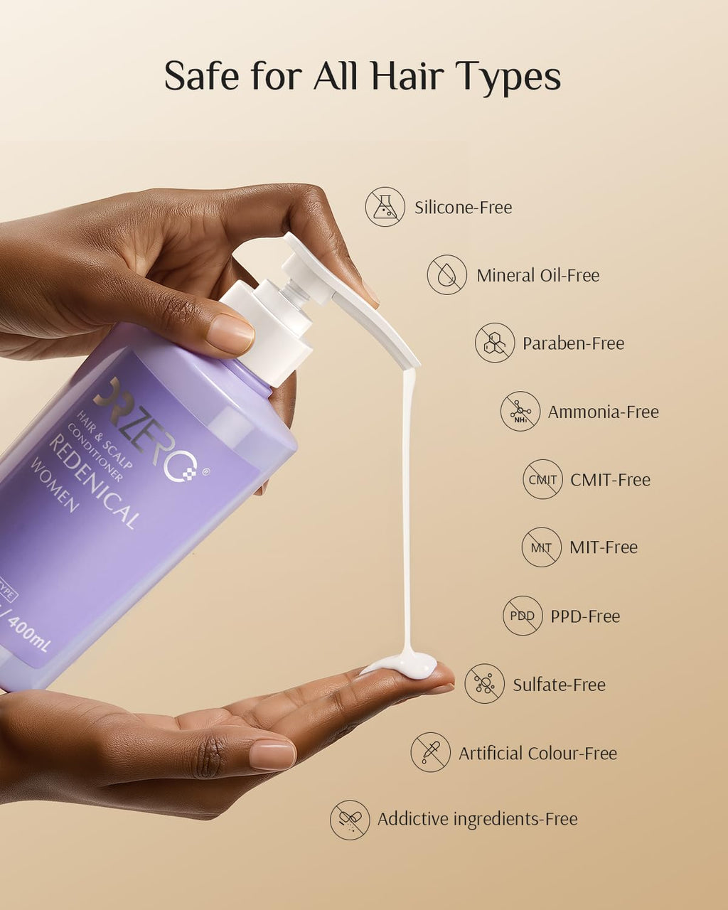 DR ZERO Redenical Hair Growth Conditioner for Women – 13.5 oz | Volumizing & Anti-Hair-Loss