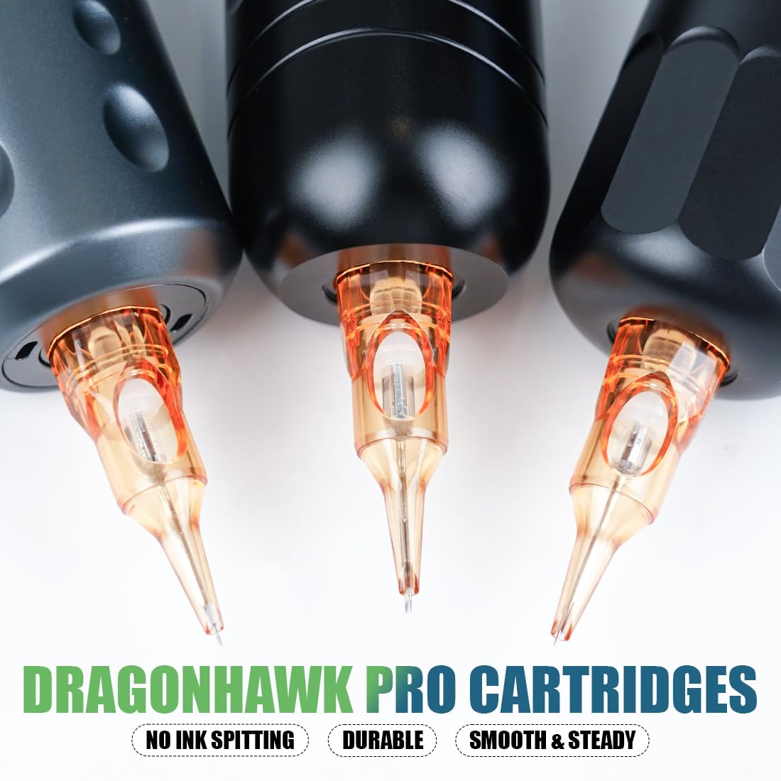 Dragonhawk A2 Wireless Tattoo Pen Kit – 2 Batteries, Adjustable Stroke 2.4–4.2mm, Quiet Mcore-A Motor