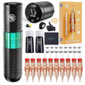 Dragonhawk A2 Wireless Tattoo Pen Kit – 2 Batteries, Adjustable Stroke 2.4–4.2mm, Quiet Mcore-A Motor