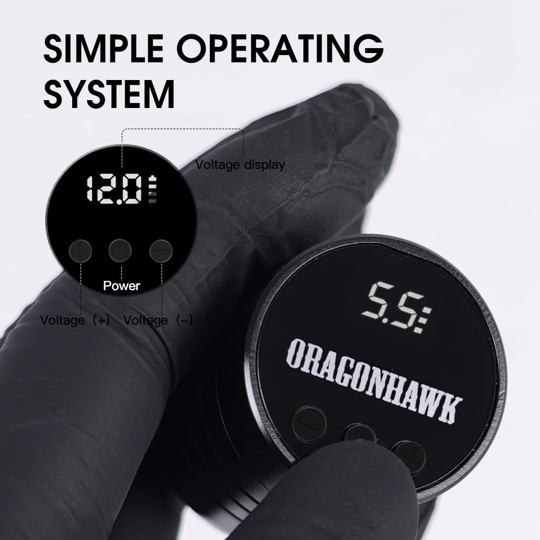 Dragonhawk Atom Wireless Tattoo Pen Kit – Complete Beginner Kit with 20 Cartridges & Battery Power