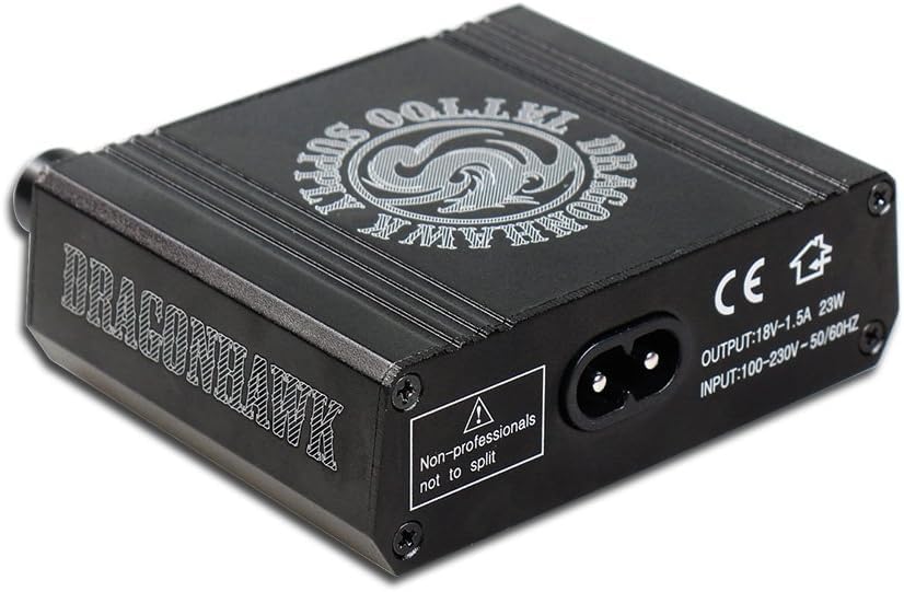 Dragonhawk Complete Rotary Tattoo Pen Kit Mast Tour – 20 Cartridges & Power Supply