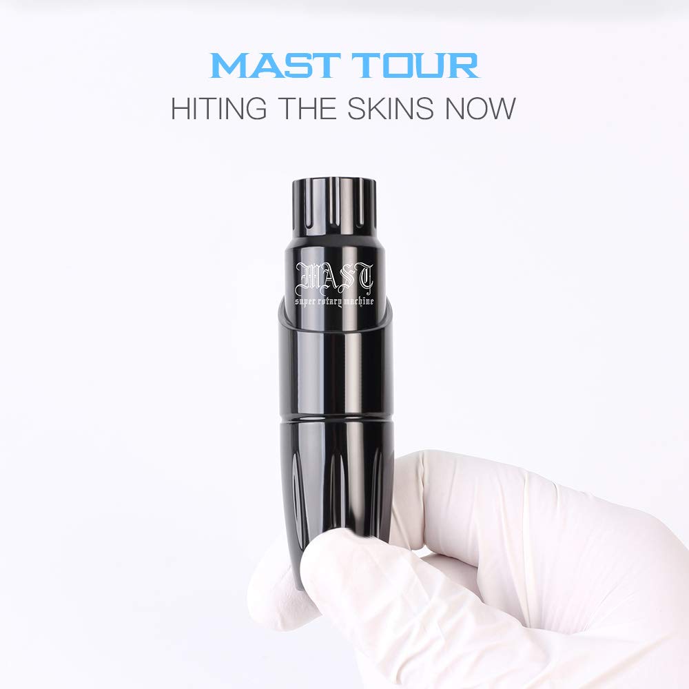 Dragonhawk Complete Rotary Tattoo Pen Kit Mast Tour – 20 Cartridges & Power Supply