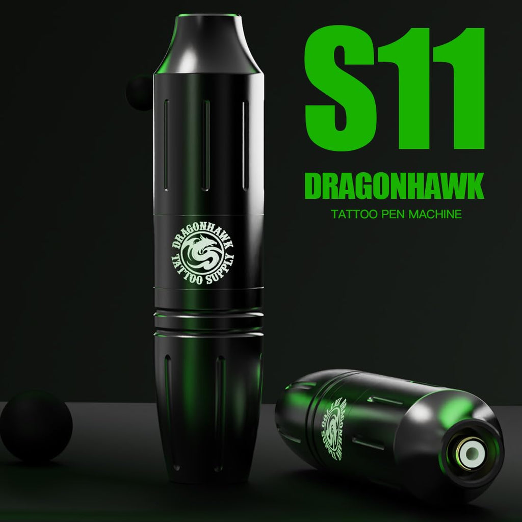 Dragonhawk S11 Cordless Tattoo Kit – Tattoo Pen with Battery Power Supply