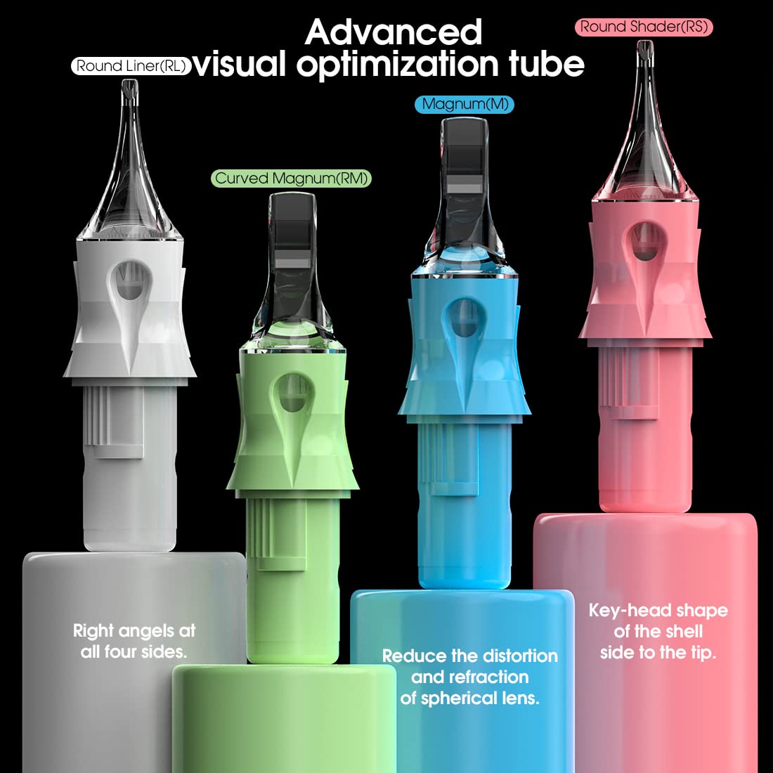 Dragonhawk Tattoo Cartridges by Dragonhawklabs – 50Pcs Mixed Sizes (1207RM–1215RM)