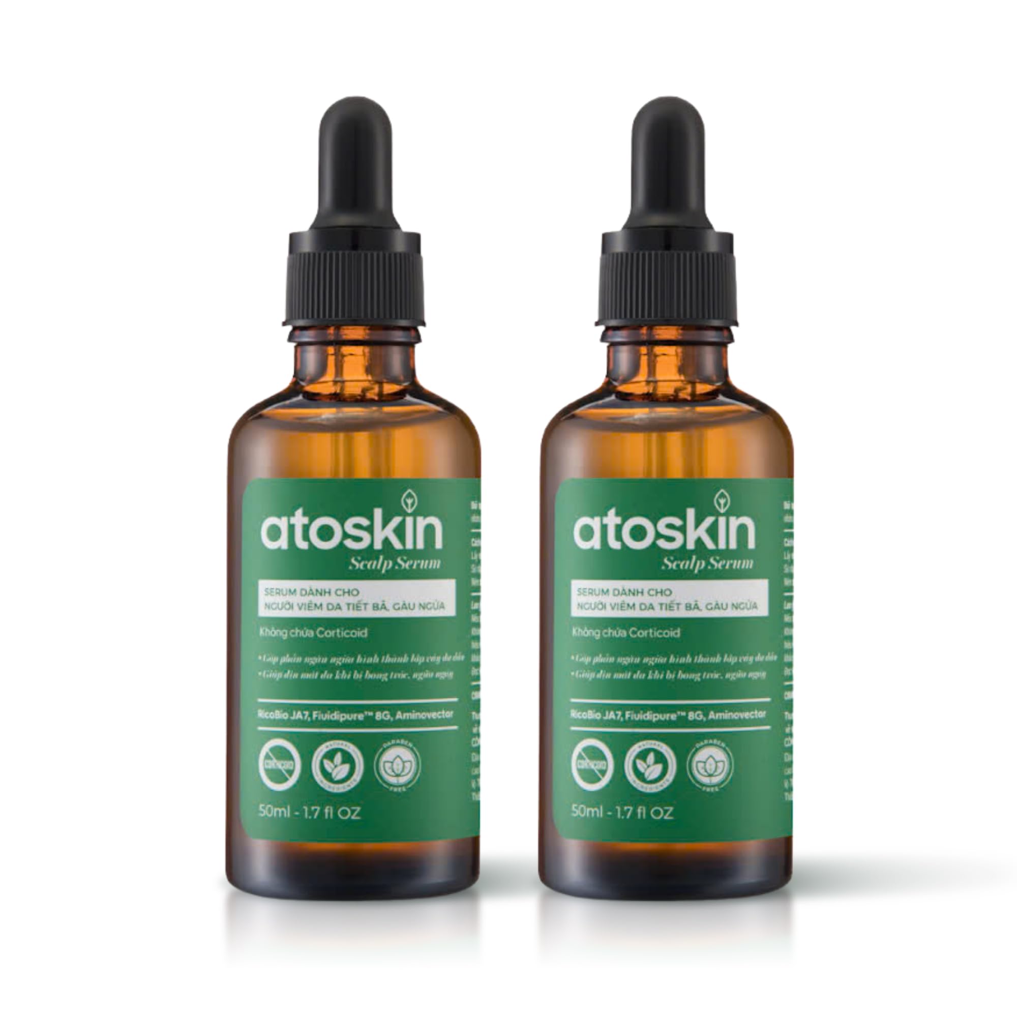 dr.atoskin Scalp Serum (3 Pack) for Seborrheic Dermatitis – Botanical Extracts, Zinc PCA & Aquaxyl