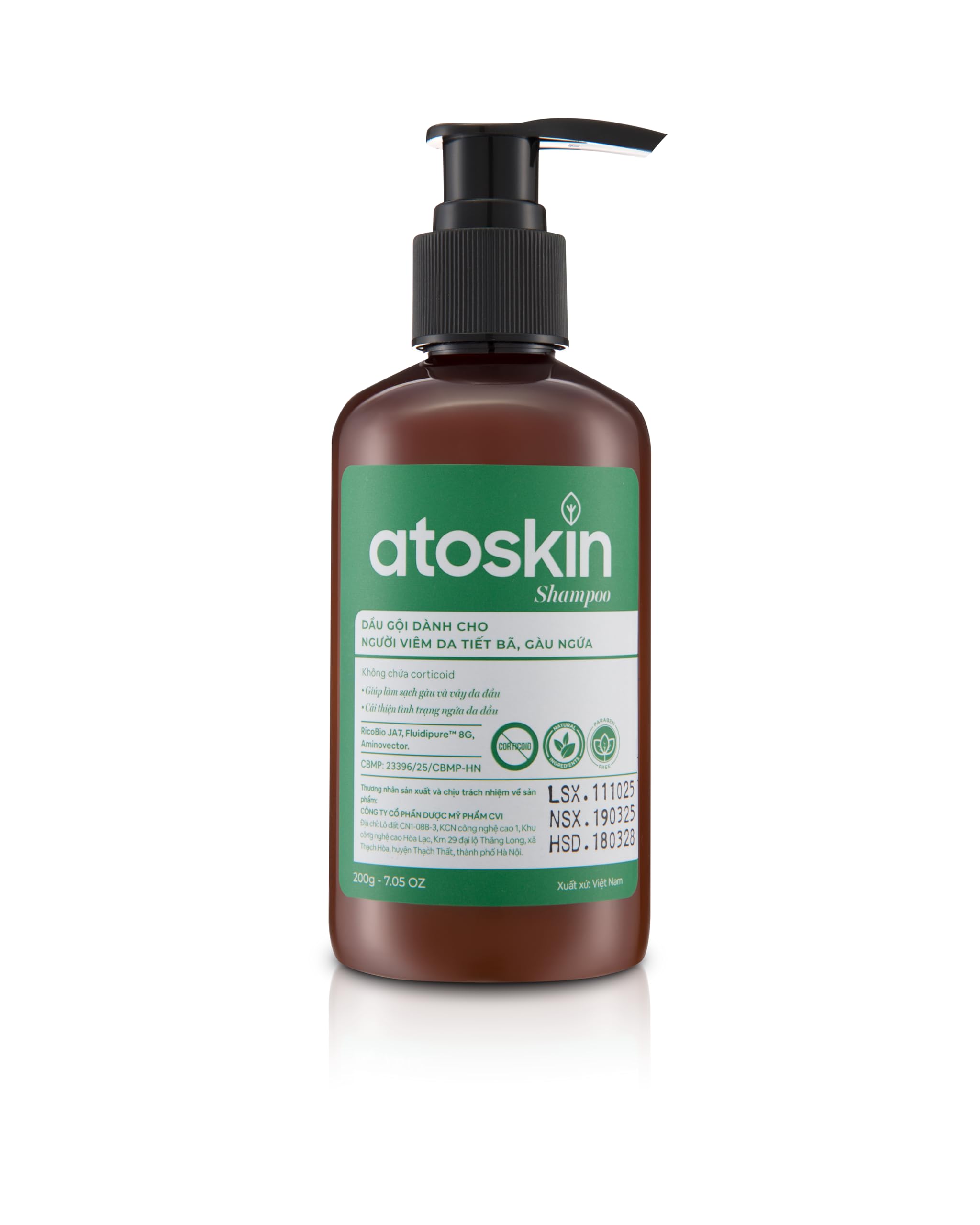 Dr. Atoskin Shampoo for Seborrheic Dermatitis – Oil Control & Scalp Comfort (6.8 oz)