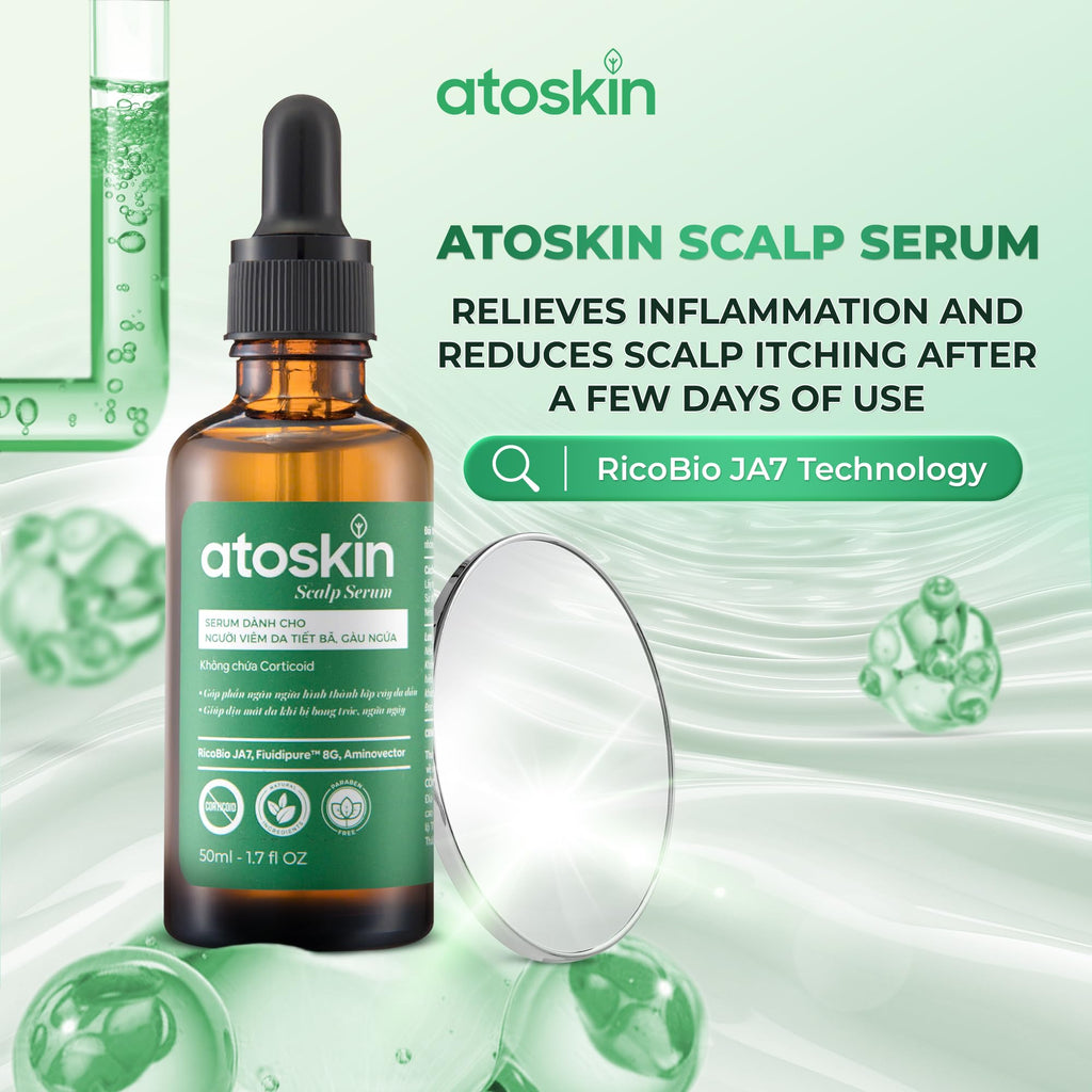 dr.atoskin Scalp Serum (3 Pack) for Seborrheic Dermatitis – Botanical Extracts, Zinc PCA & Aquaxyl