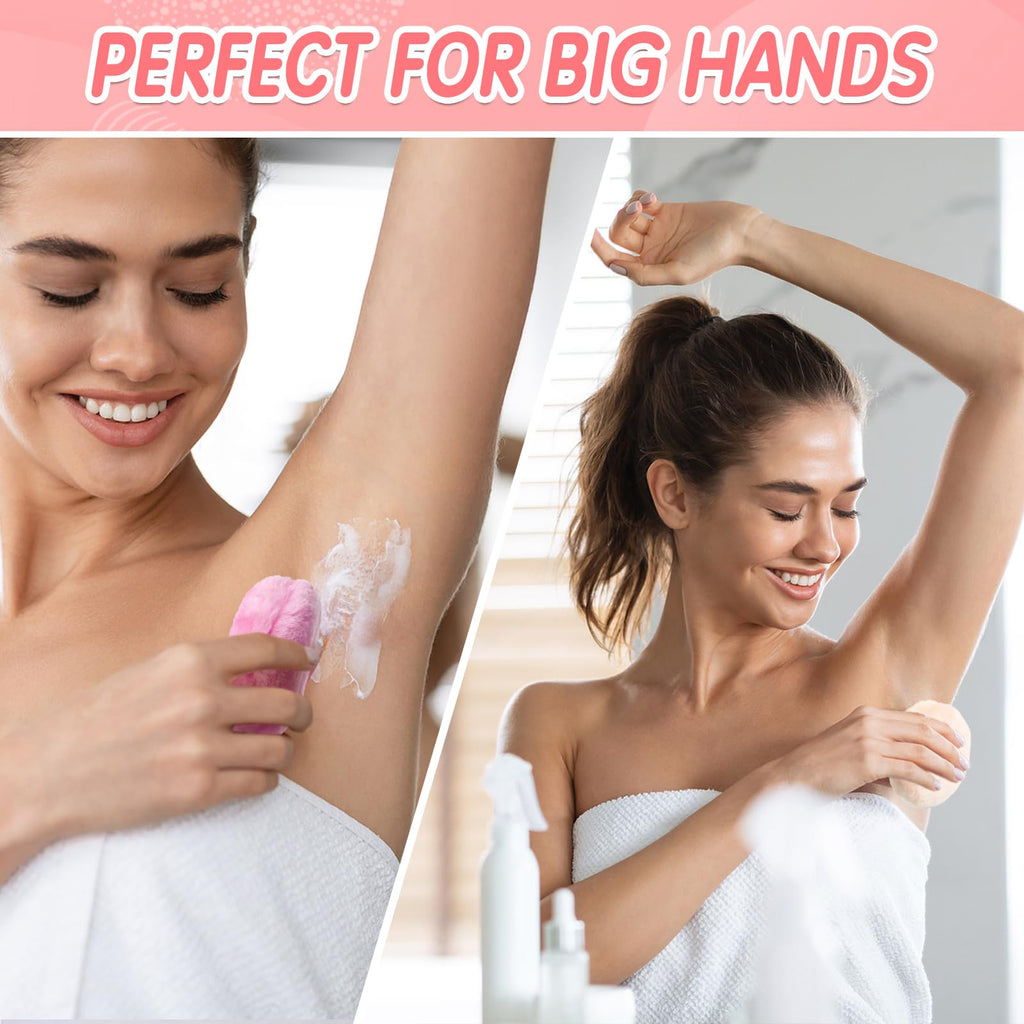 Draupnir Body Powder Puff & Container – 2 Puffs + Glass Powder Container