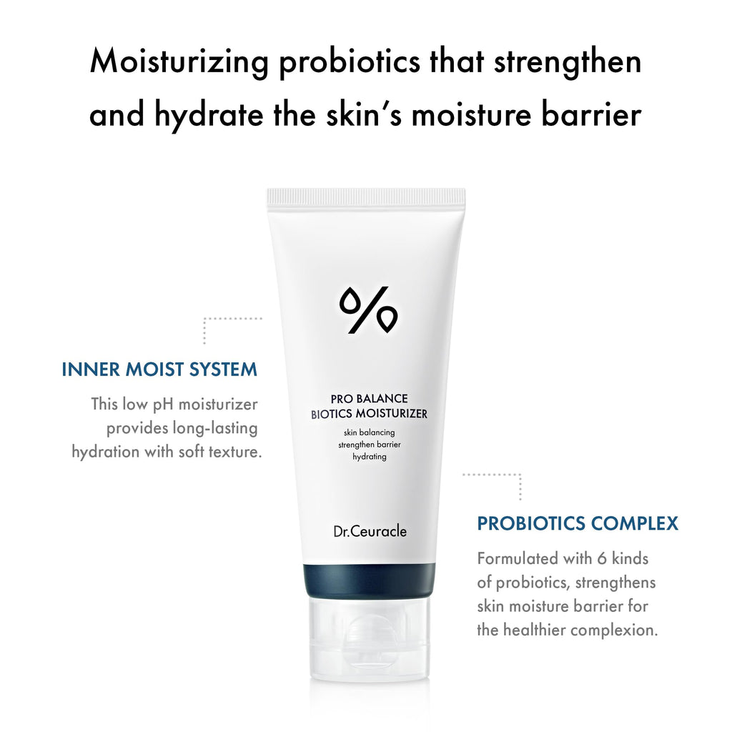 Dr Ceuracle Pro Balance Biotics Moisturizer – Low pH Hydrating Cream for All Skin Types | 100 ml
