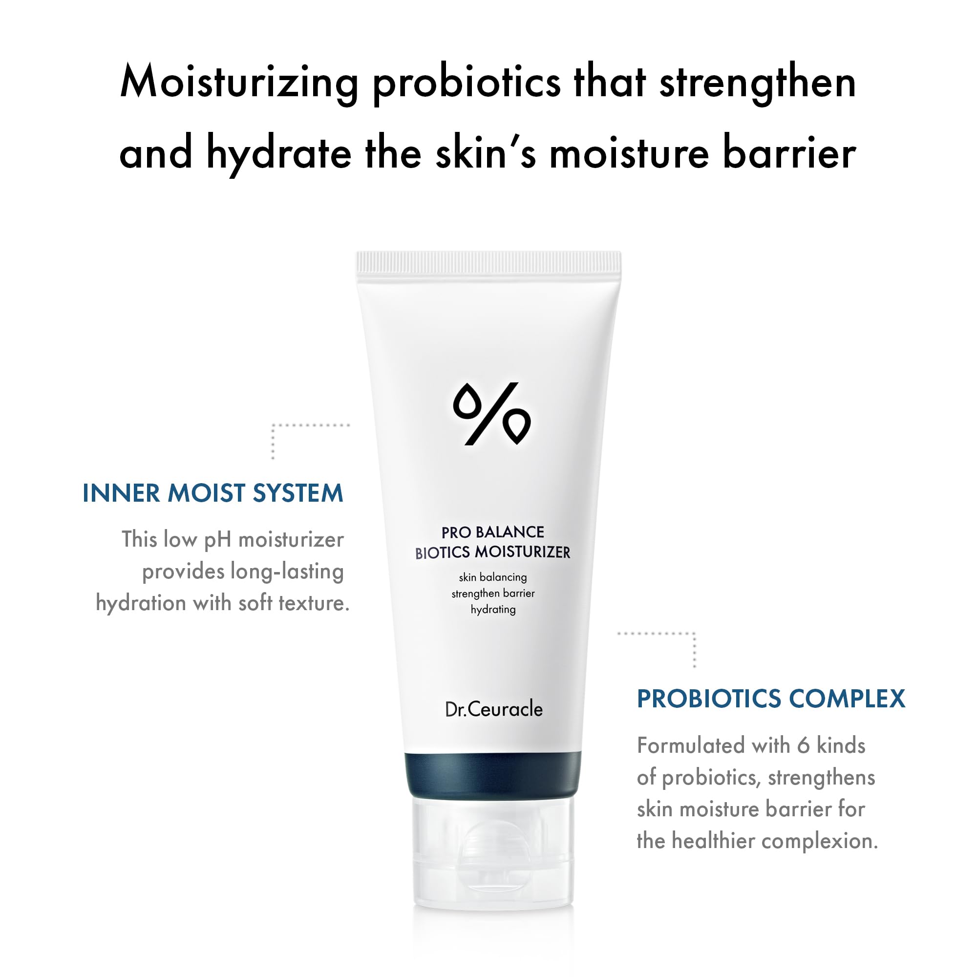 Dr Ceuracle Pro Balance Biotics Moisturizer – Low pH Hydrating Cream for All Skin Types | 100 ml