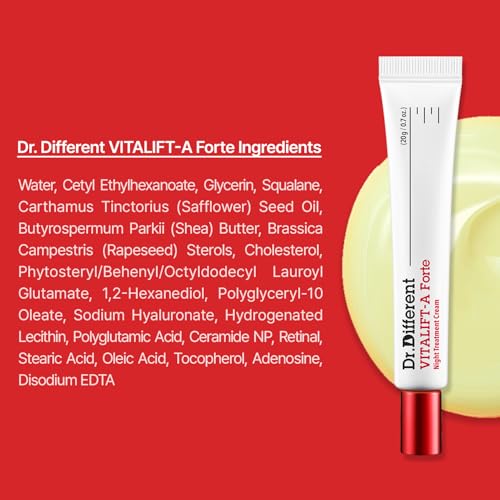 Dr.Different VITALIFT-A Forte Retinal 0.1% – Intensive Anti-Aging Cream for Wrinkle Reduction & Firming