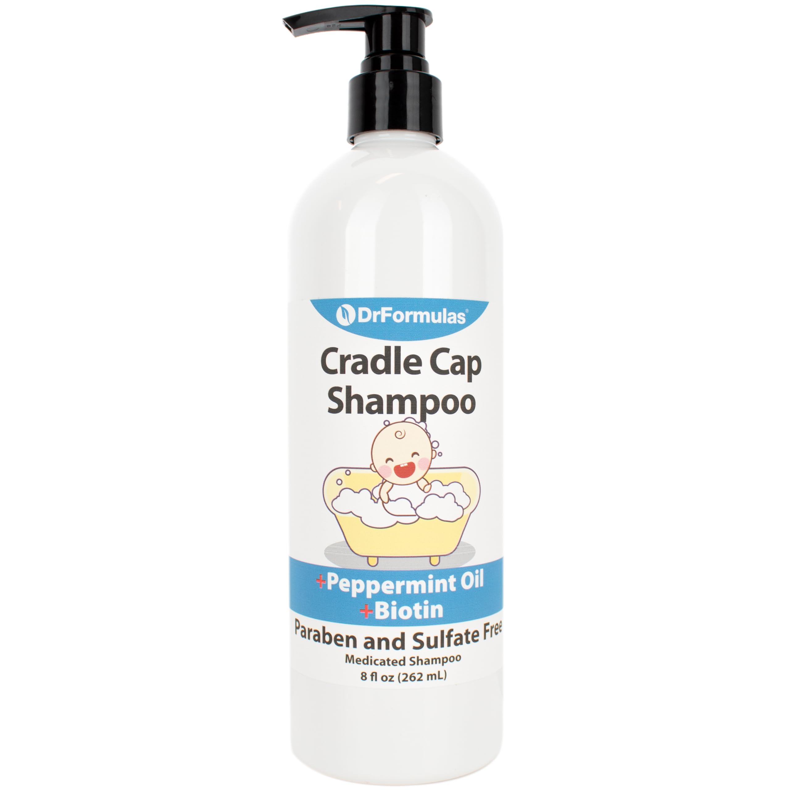 DrFormulas Cradle Cap Shampoo + Conditioner Set – Avocado & Peppermint Oil, Gentle, Sulfate-Free