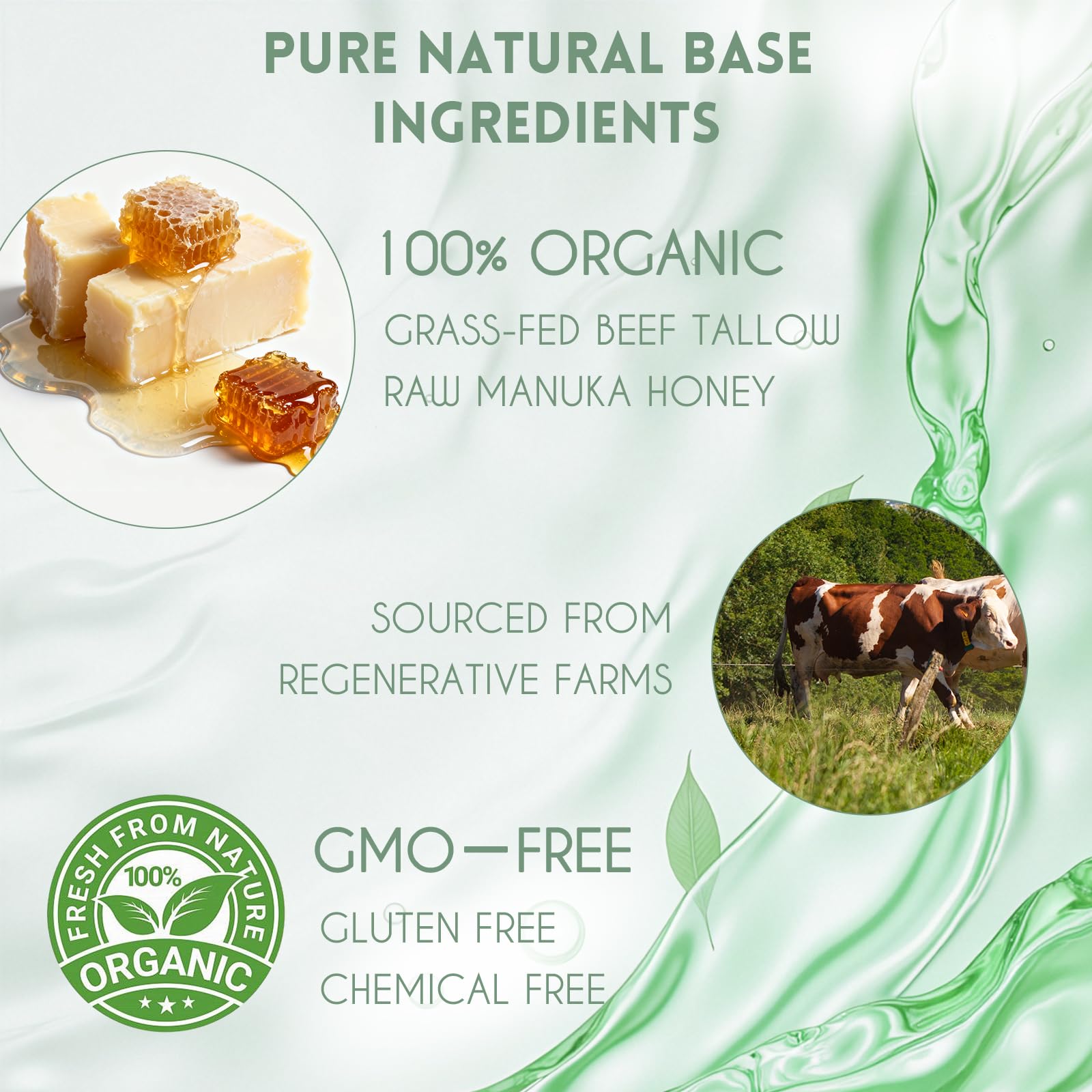 Dr.Herbarius Beef Tallow for Face — Organic Grass-Fed Tallow & Honey Balm, 2 Oz, Sweet Orange