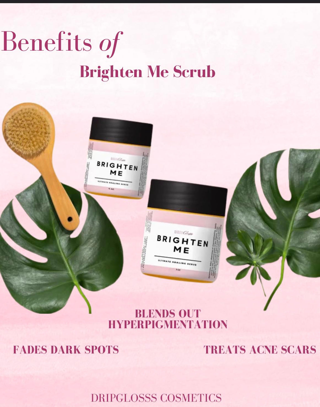 Dripglosss Brighten Me Scrub – Turmeric Sugar Scrub for Bikini Line & Inner Thighs (8 oz)