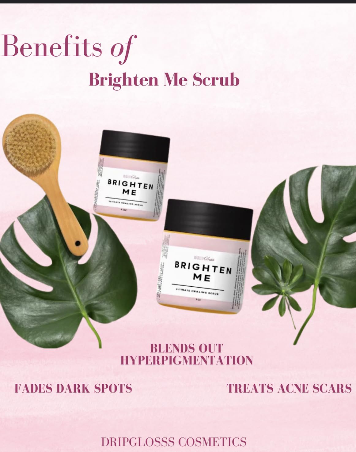 Dripglosss Brighten Me Scrub – Turmeric Sugar Scrub for Bikini Line & Inner Thighs (8 oz)