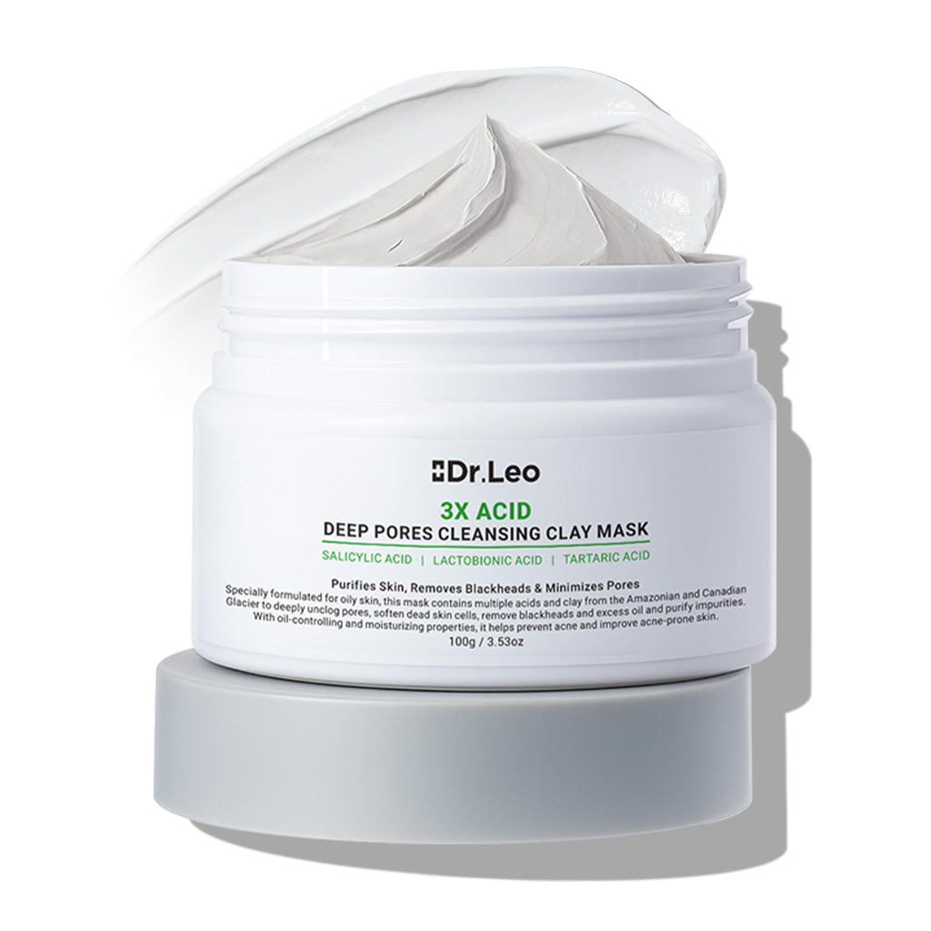 Dr.Leo Amazonian White Clay & Glacier Clay 3X Acid Mask – Deep Clean Pores