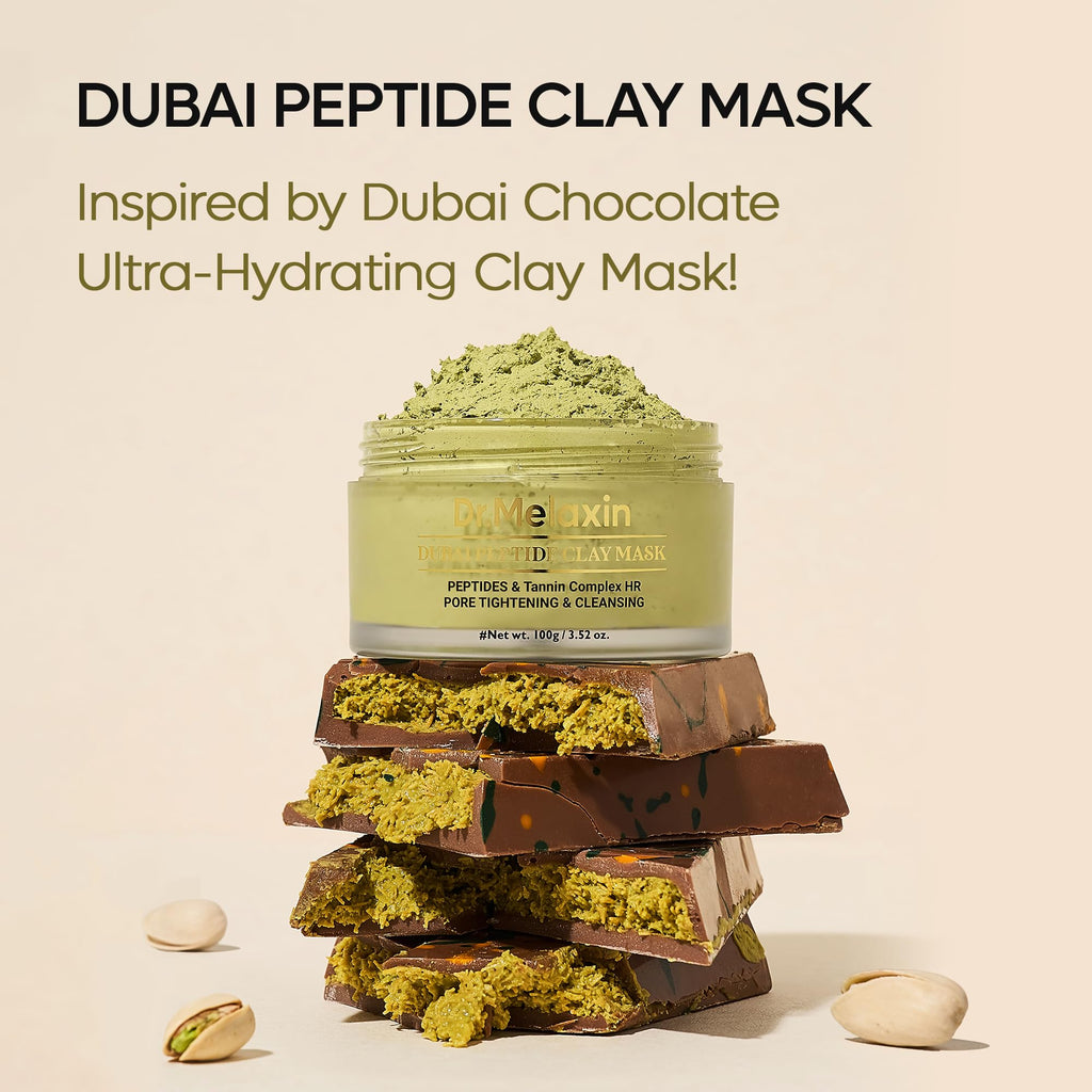 Dr.Melaxin Dubai Peptide Clay Mask – Charcoal Absorption, Peptides & Hydration