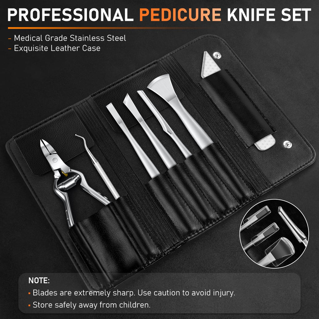 DRMODE 7-Piece Ingrown Toenail Removal Kit | Professional Pedicure Tools