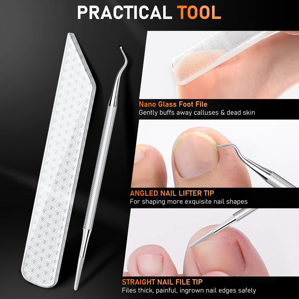 DRMODE 7-Piece Ingrown Toenail Removal Kit | Professional Pedicure Tools