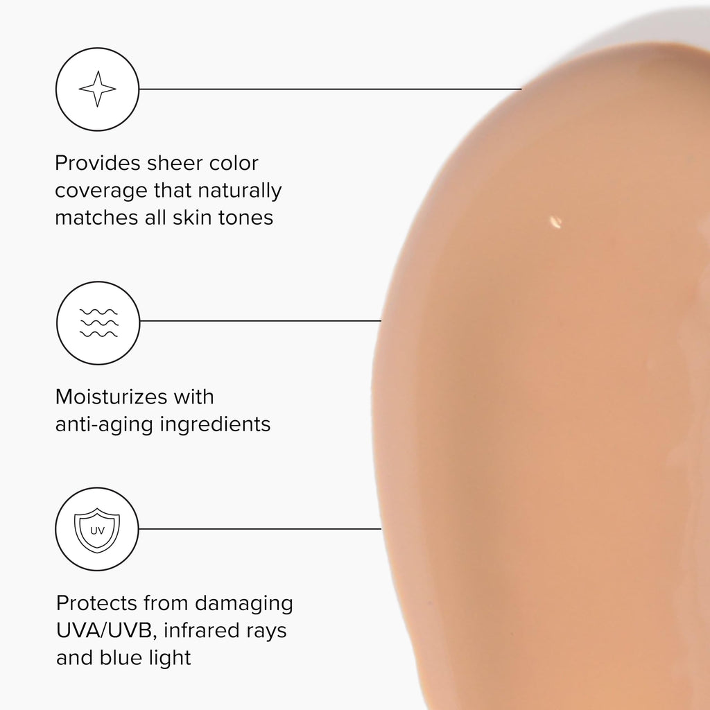 DRMTLGY Anti-Aging Tinted Moisturizer SPF 46 – Universal Tint, Light Coverage Dewy Sunscreen (2 pack, 1.7 oz each)